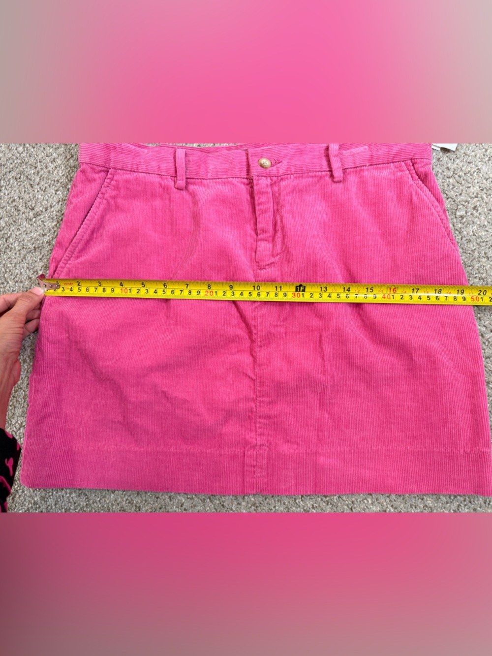 Ralph Lauren Sport Women's Pink Corduroy Skirt Size 10 - Picture 12 of 13